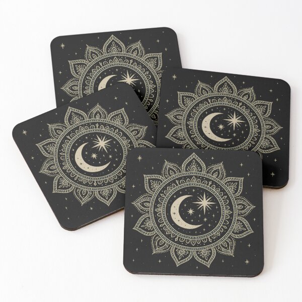 Item preview, Celestial Moon Mandala – Spiritual Galaxy Wall Art Print designed and sold by OandSDesigns23.