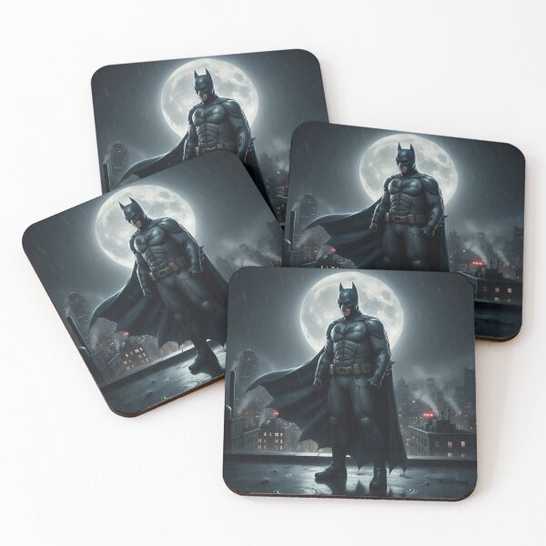 Item preview, Night hero under the full moon – dark urban cinematic art designed and sold by LoomisDreams.