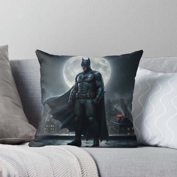 Item preview, Night hero under the full moon – dark urban cinematic art designed and sold by LoomisDreams.