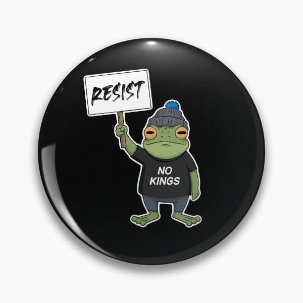Item preview, No Kings Protest Frog - Resist! designed and sold by Eversole Design Co..