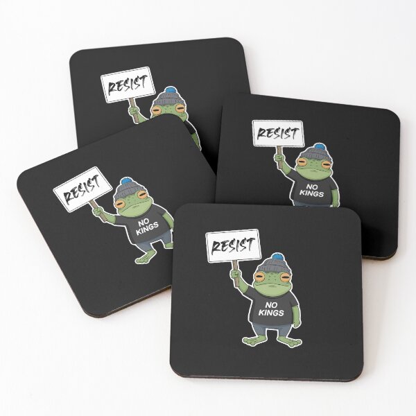 Item preview, No Kings Protest Frog - Resist! designed and sold by Eversole Design Co..
