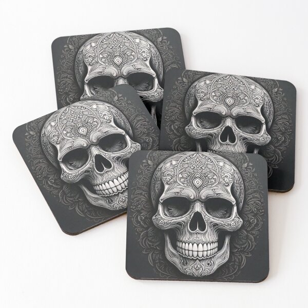 Item preview, Edgy Monochrome: Gothic Skull Motif designed and sold by OandSDesigns23.