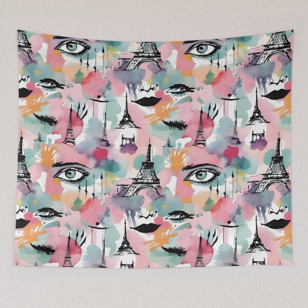 Item preview, Paris Dream Watercolor Collage – Fashion & Travel Art Pattern designed and sold by Dream Garden.