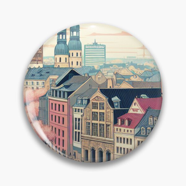 Item preview, Riga in Ukiyo-e Style – Japanese Edo Woodblock Cityscape of Latvia designed and sold by Vandy Fullam.