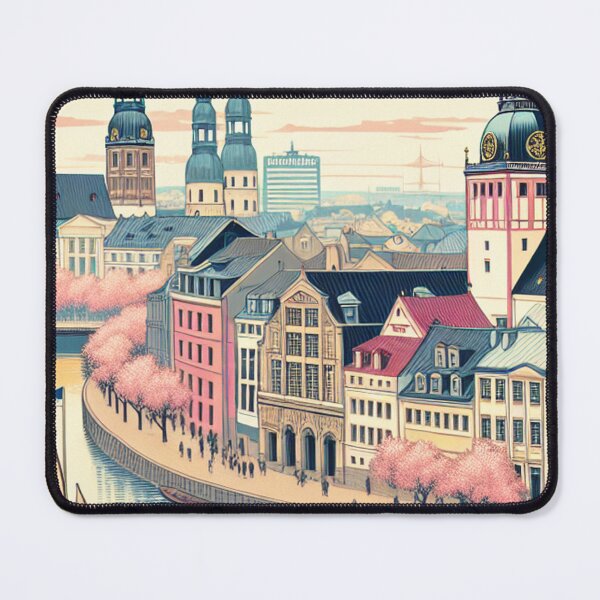 Item preview, Riga in Ukiyo-e Style – Japanese Edo Woodblock Cityscape of Latvia designed and sold by Vandy Fullam.