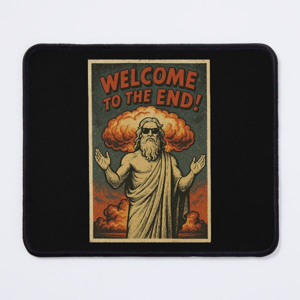 Item preview, Vintage Mythic God – “Welcome to the End” Retro Explosion Poster designed and sold by The Devil's Bargain.