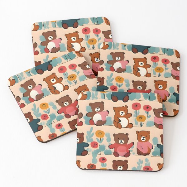 Item preview, Cute Teddy Bear Watercolor Pattern – Playful Kids Design designed and sold by Dream Garden.