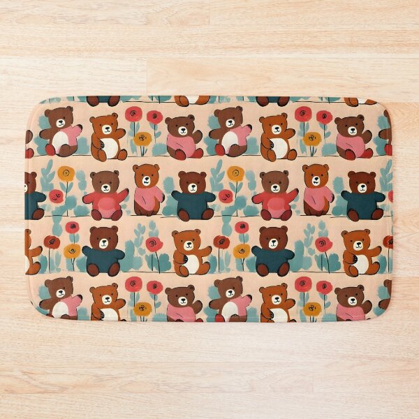 Item preview, Cute Teddy Bear Watercolor Pattern – Playful Kids Design designed and sold by Dream Garden.