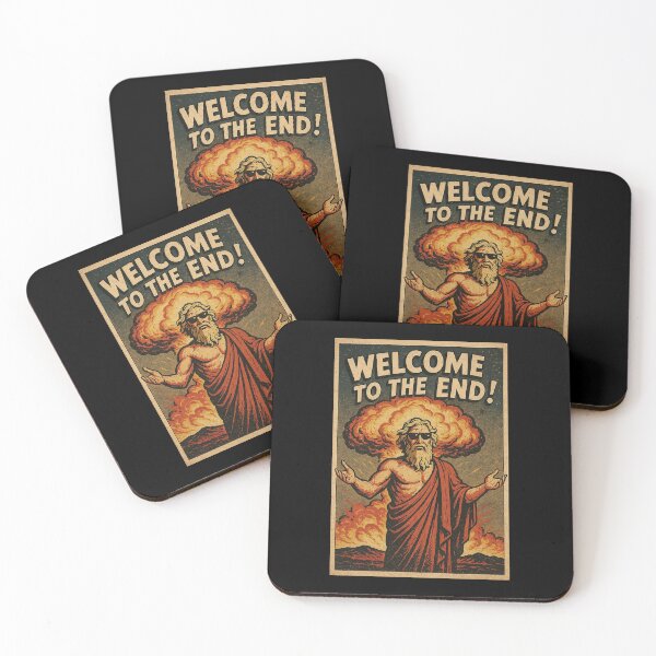 Item preview, Retro Apocalypse God – “Welcome to the End” Vintage Comic Style Poster designed and sold by The Devil's Bargain.