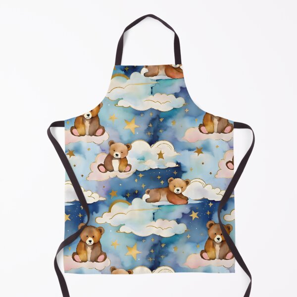 Item preview, Dreamy Teddy Bear in Clouds – Whimsical Night Sky Pattern designed and sold by Dream Garden.