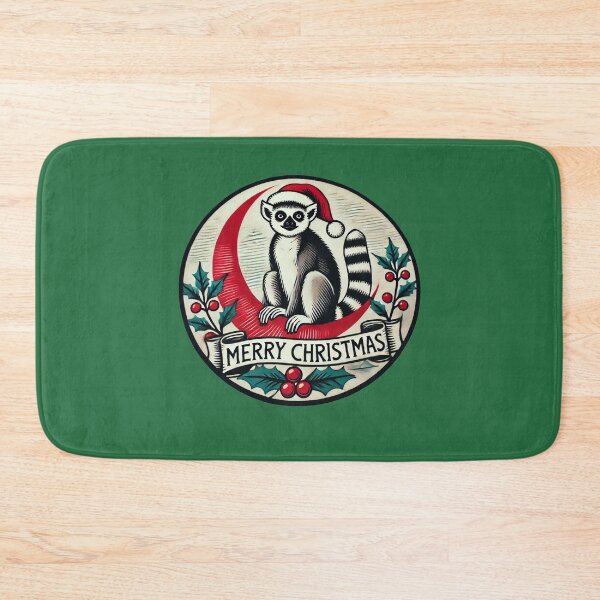 Item preview, Merry Christmas Lemur Wearing Santa Hat Funny Holiday Design designed and sold by FrictionMaxxing.