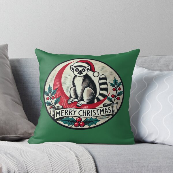 Item preview, Merry Christmas Lemur Wearing Santa Hat Funny Holiday Design designed and sold by FrictionMaxxing.