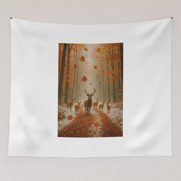 Item preview, Folhas de outono caindo na floresta   designed and sold by Leonornature.