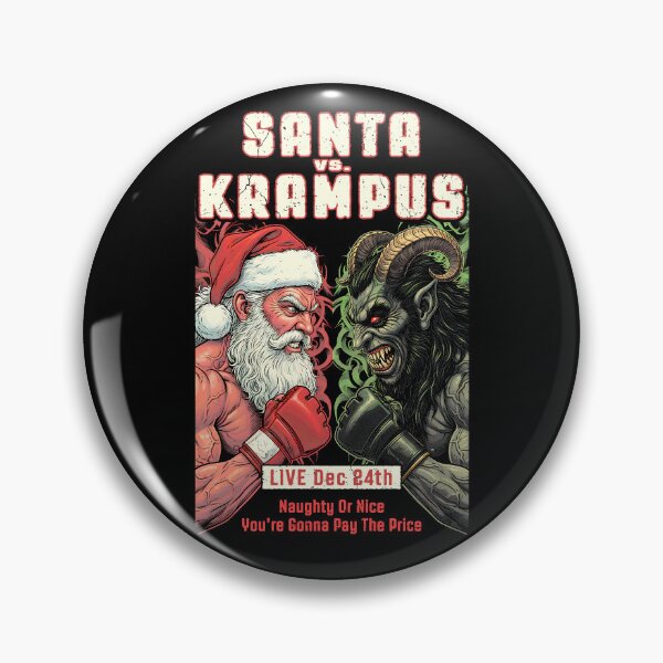 Item preview, MMA Mixed Martial Arts Funny Christmas Santa Krampus Fight designed and sold by GrandeDuc.