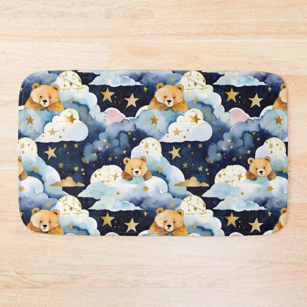 Item preview, Dreamy Teddy Bear in Clouds – Whimsical Night Sky Pattern designed and sold by Dream Garden.