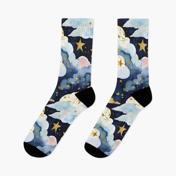 Item preview, Dreamy Teddy Bear in Clouds – Whimsical Night Sky Pattern designed and sold by Dream Garden.