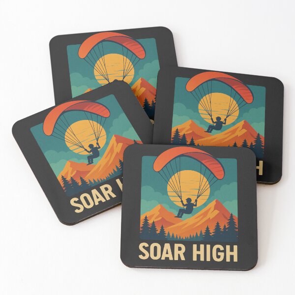 Item preview, Soar High – Retro Glider & Paragliding Design designed and sold by Czerkiz.
