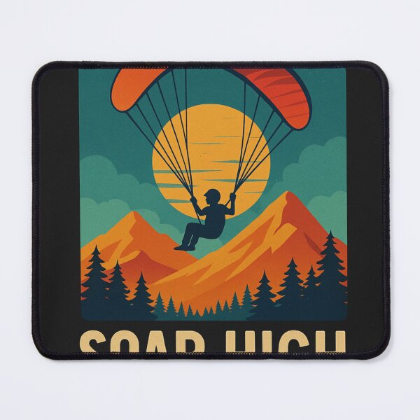 Item preview, Soar High – Retro Glider & Paragliding Design designed and sold by Czerkiz.