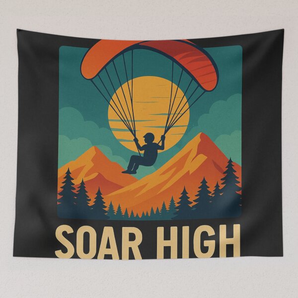 Item preview, Soar High – Retro Glider & Paragliding Design designed and sold by Czerkiz.