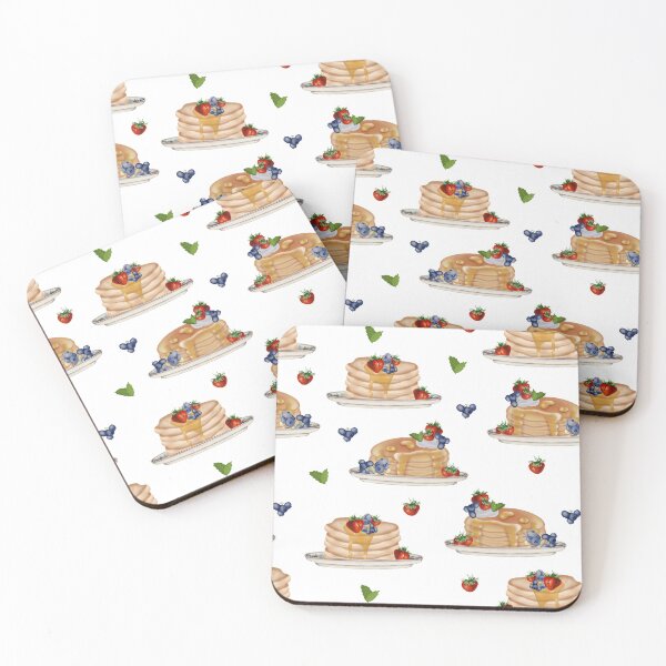 Item preview, Watercolor Pancakes Berries Breakfast designed and sold by idovedesign.
