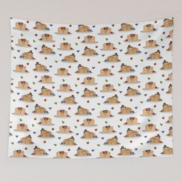 Item preview, Watercolor Pancakes Berries Breakfast designed and sold by idovedesign.