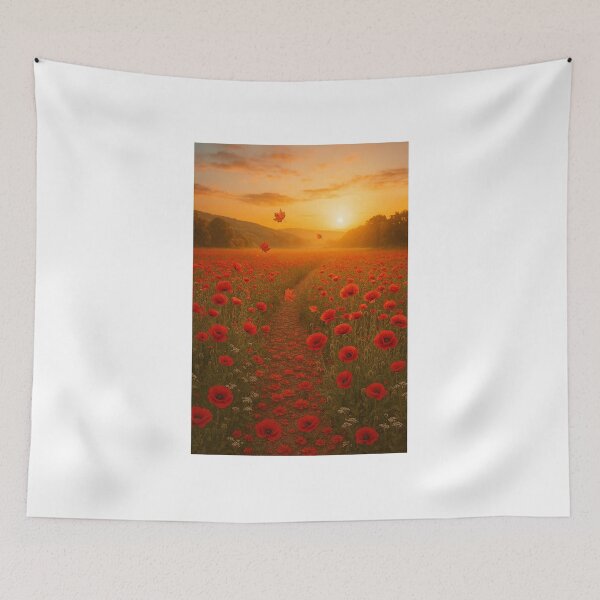 Item preview, Campo florido ao pôr do sol designed and sold by Leonornature.