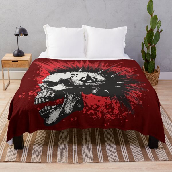 Artikelvorschau, Punkrock Skull mit Irokesen – Grunge Style Design entworfen und verkauft von drizzd.