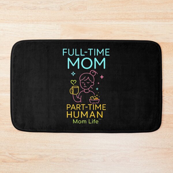 Item preview, Exhausted Mom Holding Coffee and Snacks in Neon Colors designed and sold by SplashTastic.