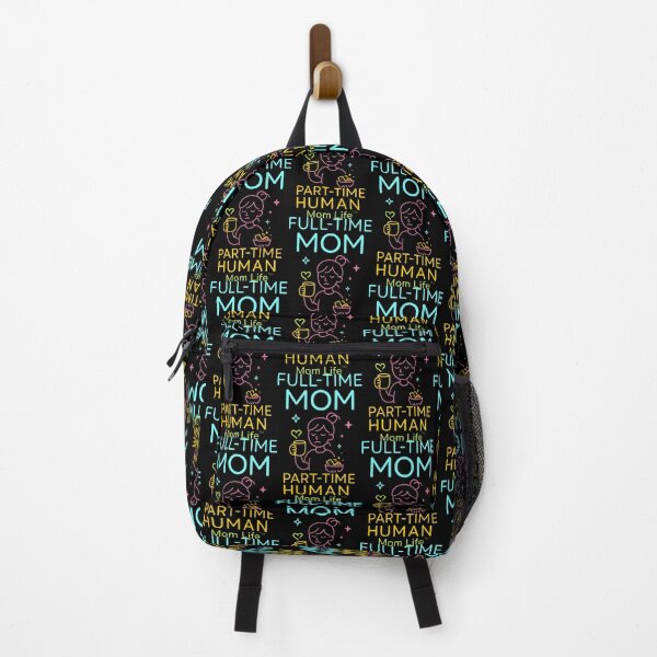 Item preview, Exhausted Mom Holding Coffee and Snacks in Neon Colors designed and sold by SplashTastic.