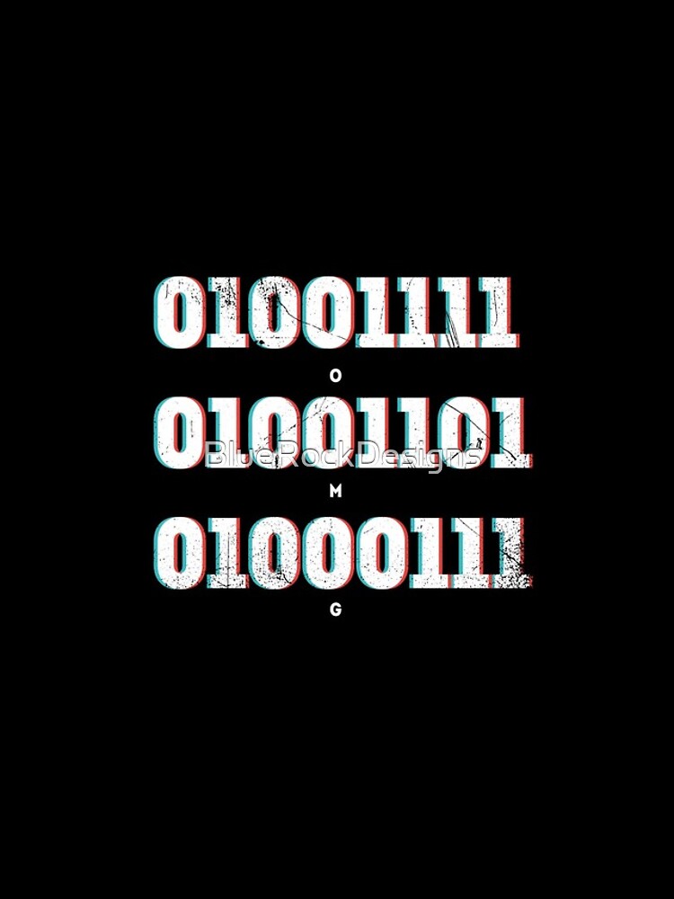 Thumbnail 4 of 4, iPhone Case, OMG In Binary Code designed and sold by BlueRockDesigns.