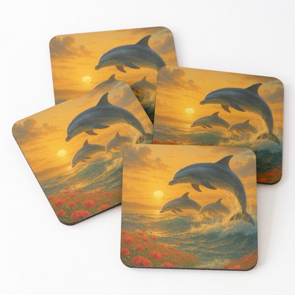 Item preview, Golfinhos ao pôr do sol   designed and sold by Leonornature.