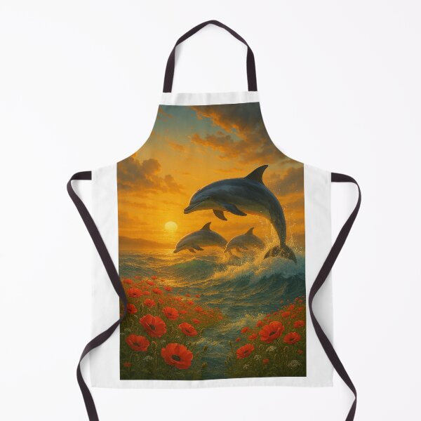 Item preview, Golfinhos ao pôr do sol designed and sold by Leonornature.