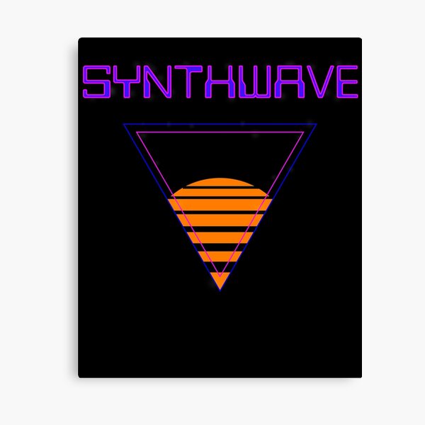 Synthwave, Retrowave Design For The Eighties Music Lovers Canvas Print