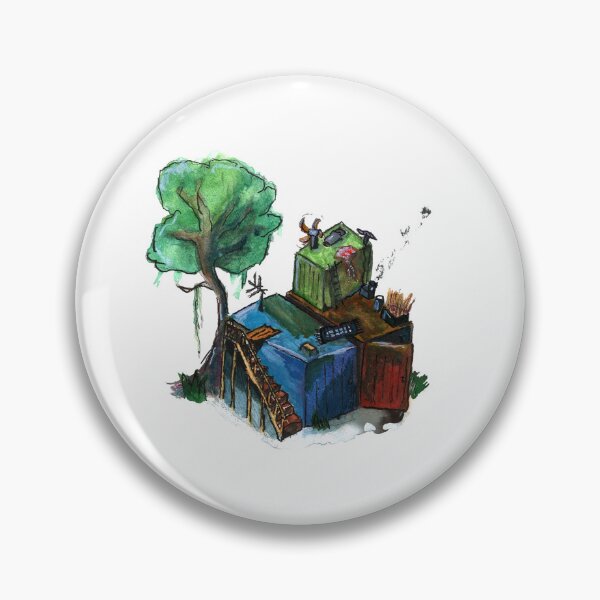 Item preview, Solarpunk Container Home - Watercolor designed and sold by MaskiMilian.