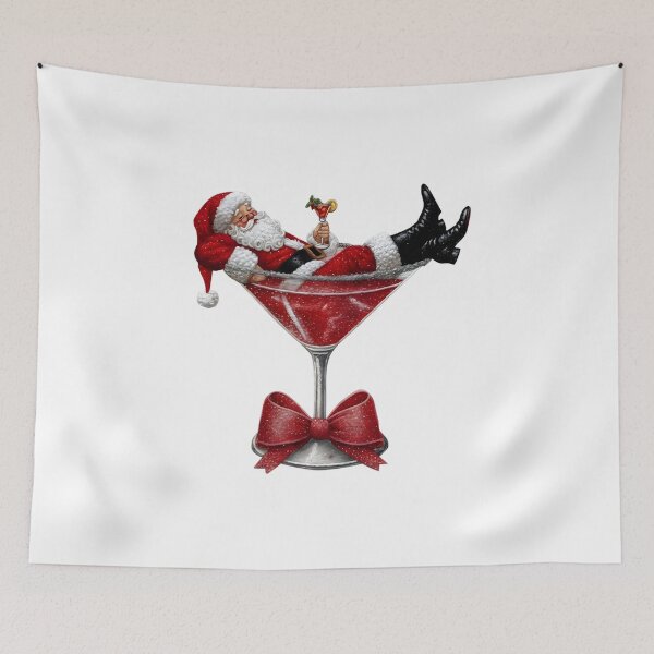 Item preview, Santa Cocktail, Winter Season, Santa Claus designed and sold by vintagearttee.