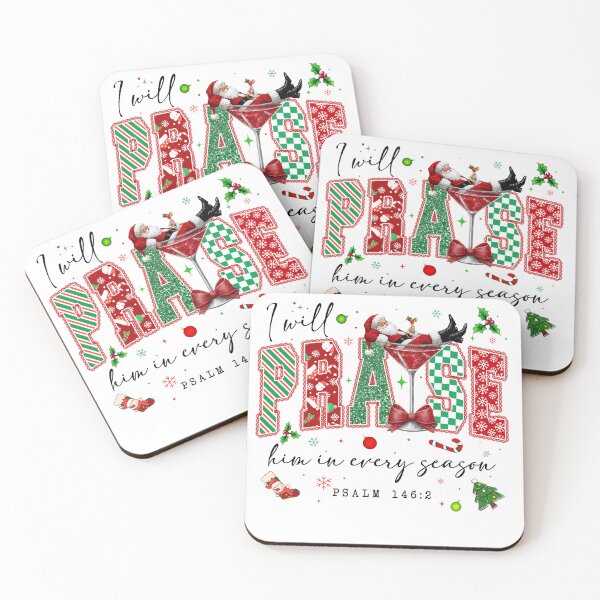 Item preview, I Will Praise Him In Every Season, Santa Cocktail, Winter Season, Santa Claus designed and sold by vintagearttee.