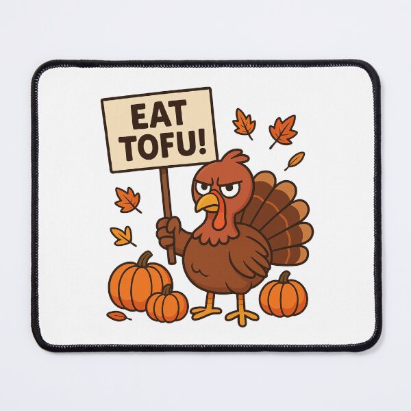 Item preview, Funny Turkey Protest Eat Tofu Thanksgiving designed and sold by ookiArt.
