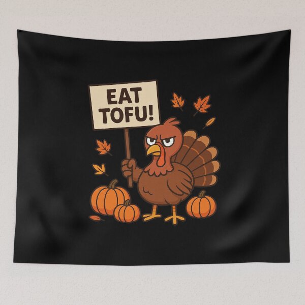 Item preview, Funny Turkey Protest Eat Tofu Thanksgiving designed and sold by ookiArt.