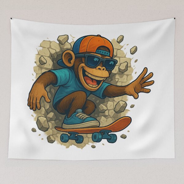 Item preview, Skater Monkey - The Wall designed and sold by RW-Art-Design.