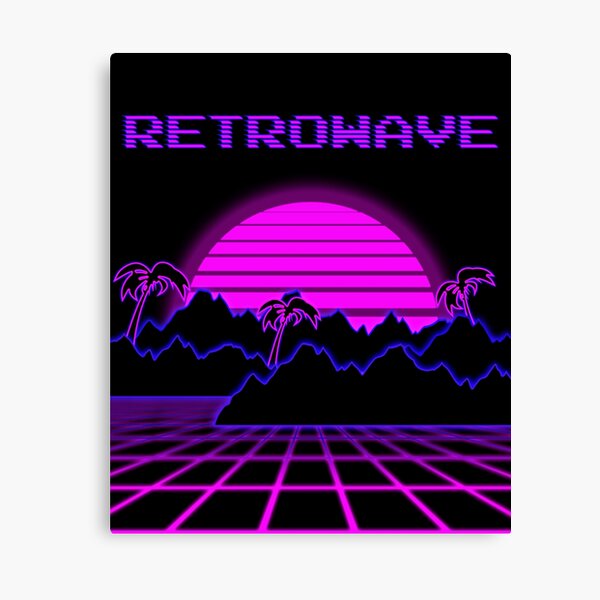 Synthwave, Retrowave Design For The Eighties Music Lovers Canvas Print
