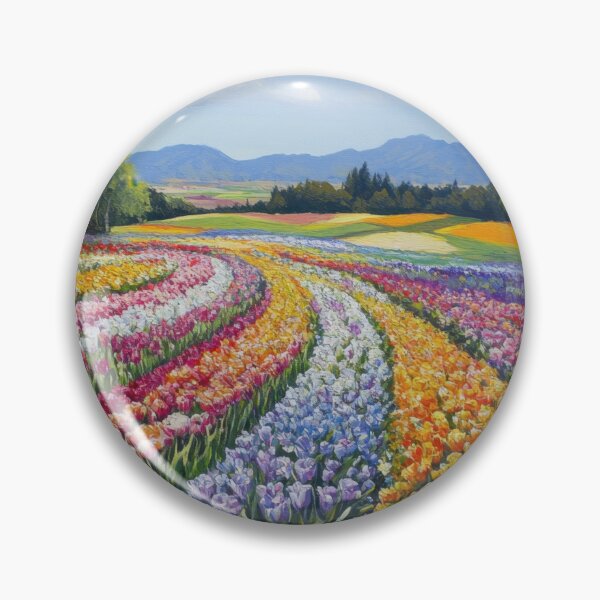 Item preview, A vibrant field of tulips in various colors designed and sold by anytka.