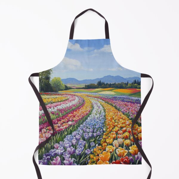 Item preview, A vibrant field of tulips in various colors designed and sold by anytka.