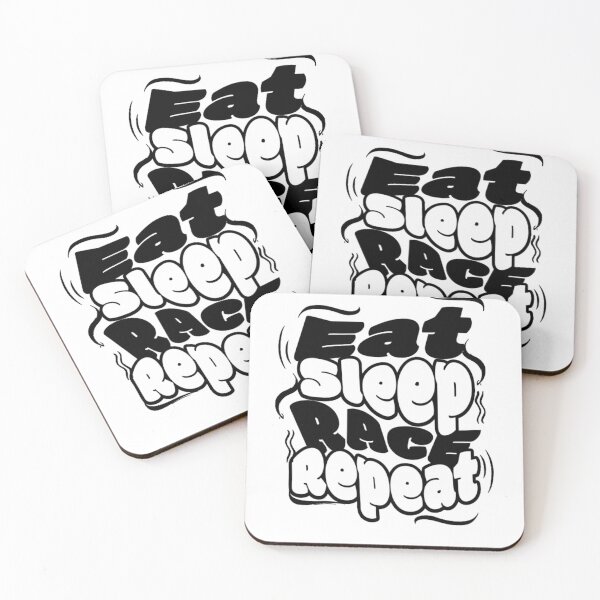 Item preview, Eat Sleep Race Repeat – Racing Quote Shirt for Car Lovers  designed and sold by BlakeSellz.