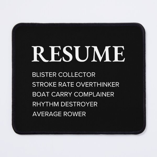 Item preview, Funny Rower Resume Style Sarcastic Rowing designed and sold by StrideSuccess.