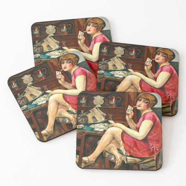 Item preview, Solitaire by Gerda Wegener (1928)// Public Domain designed and sold by Vernissage-dart.