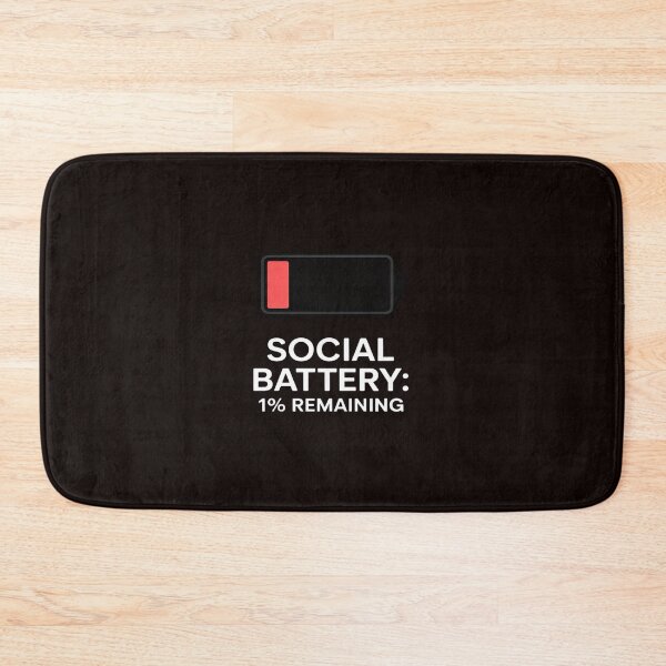Item preview, Social Battery 1 Percent Remaining Funny Introvert designed and sold by JonBarnes22.