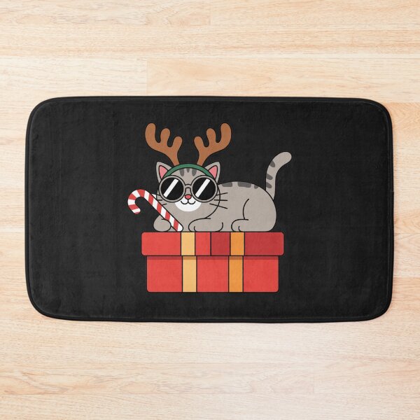 Item preview, Lazy Christmas Cat Cute Funny Kawaii Holiday Cartoon Art designed and sold by ColorSplash123.