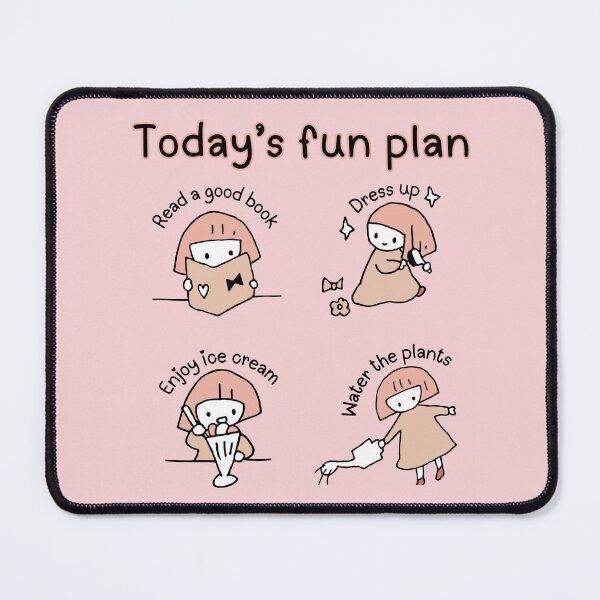 Item preview, Today’s Fun Plan – Cute Daily Routine Minimalist Illustration designed and sold by TheBeeKindSpace.