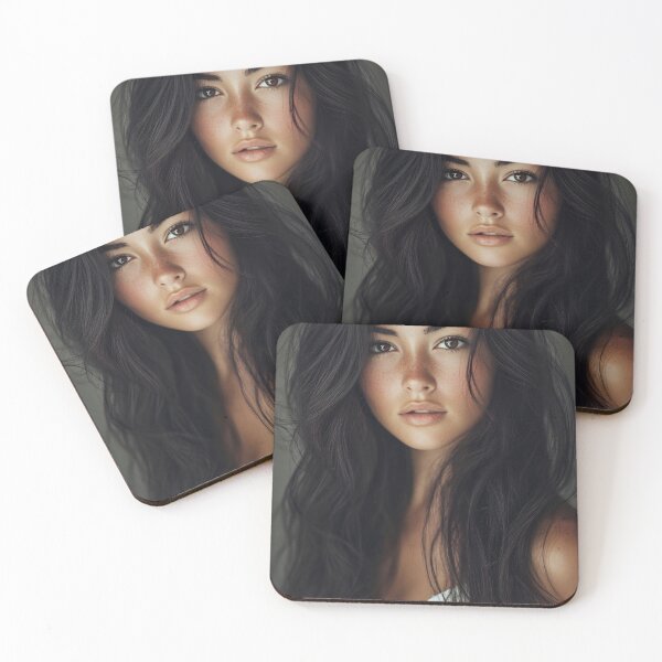 Item preview, Young woman with flowing dark hair designed and sold by anytka.