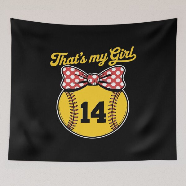 Item preview, Softball Messy Bun That's My Girl #14 Mom or Dad Xmas designed and sold by JonBarnes22.
